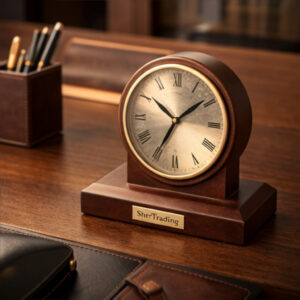 Heritage Wooden Desk Clock
